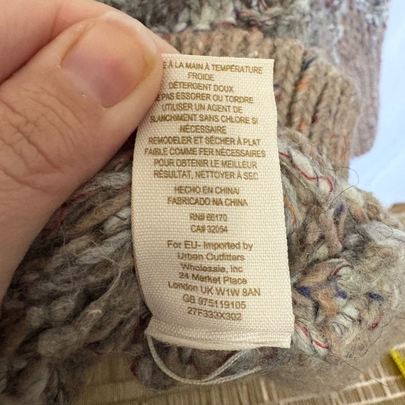 Free People Love Bug‎ Fair Isle Nordic Wool Mohair Alpaca Sweater Size Large - Picture 8 of 9